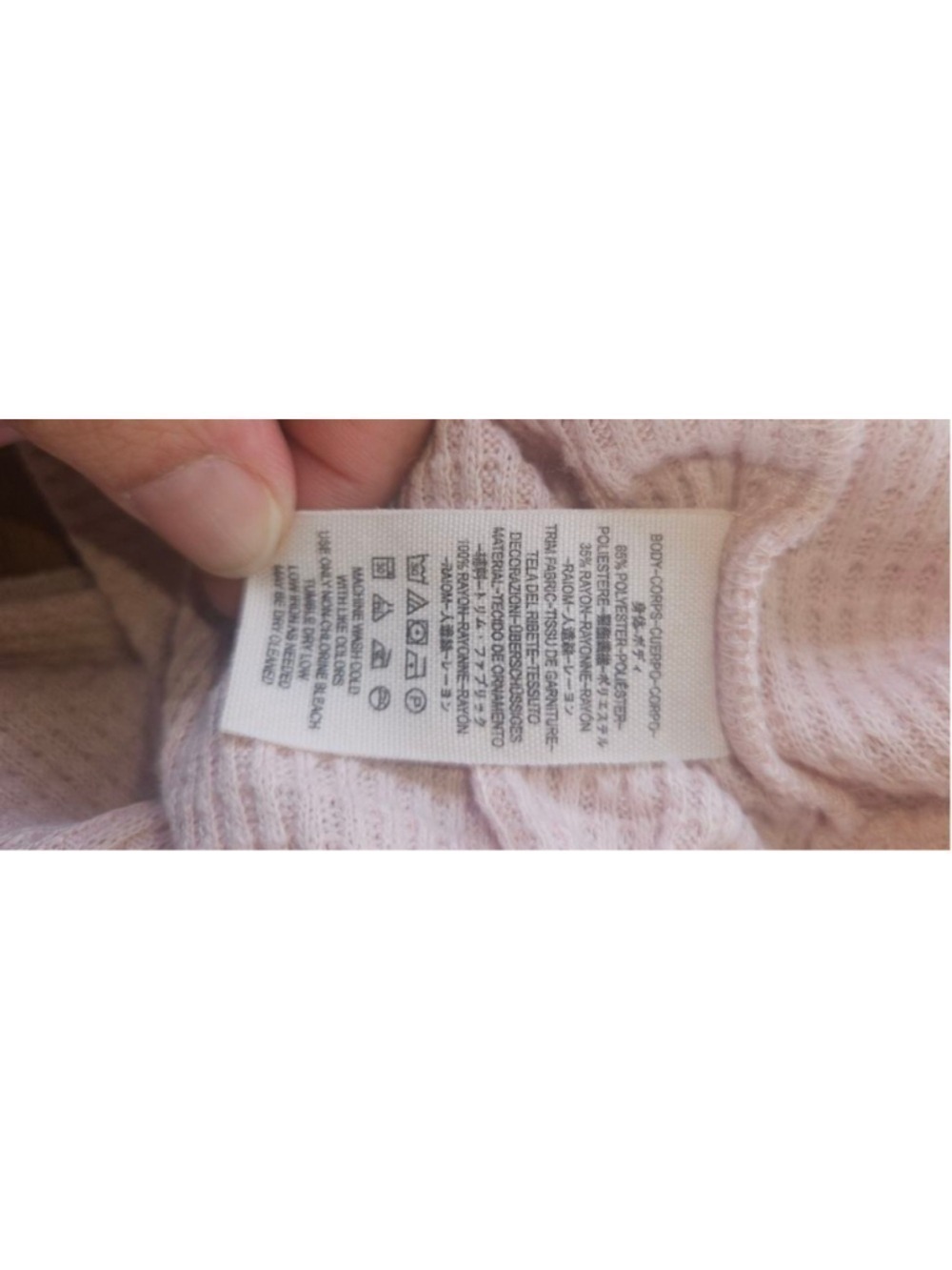 Free People “Casual Clash Top” (Rose) Size M - Picture 6 of 6
